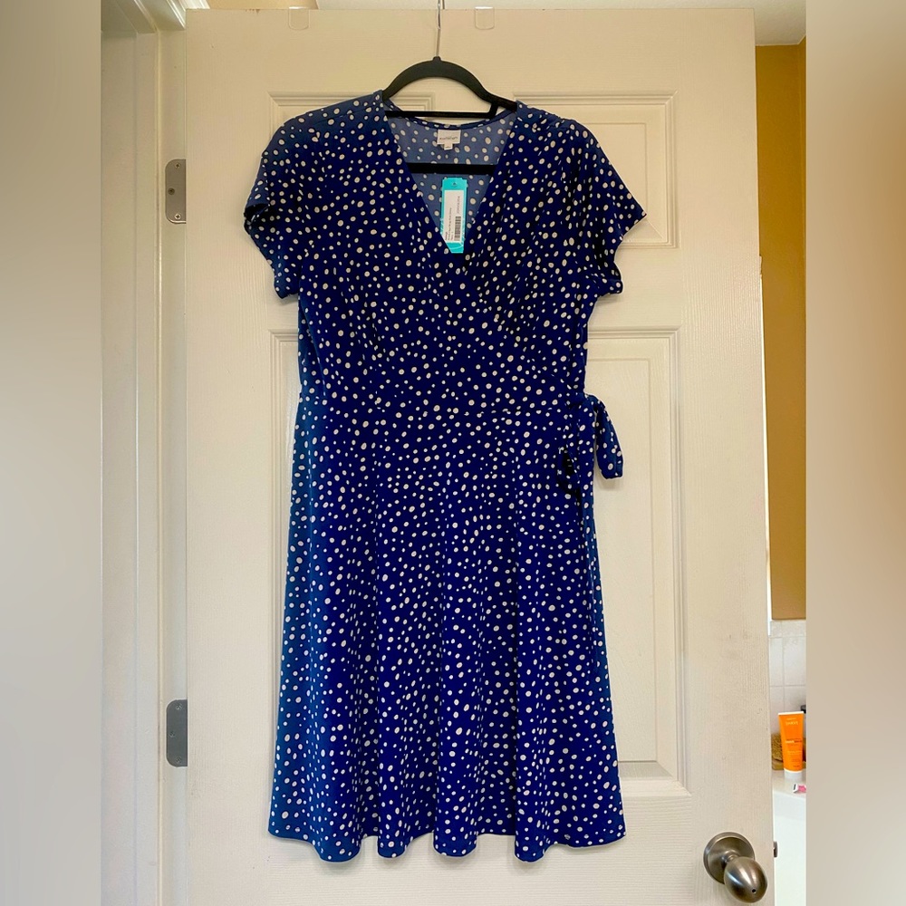 NWT Kaileigh Arnett Faux Wrap Knit Dress